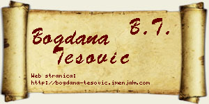 Bogdana Tešović vizit kartica